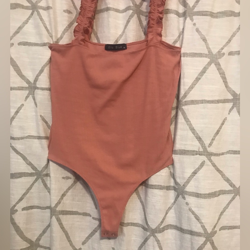 Ella Blue ruffle straps boddy suit